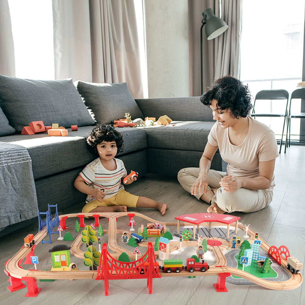 Qilay safe natural wood finish offers comfortable, odor-free play.