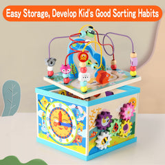 Qilay shape sorter encourages sorting by shape and color