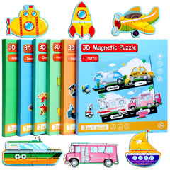 QimuMku magnetic puzzles car patterns boost travel play and problem-solving on the go