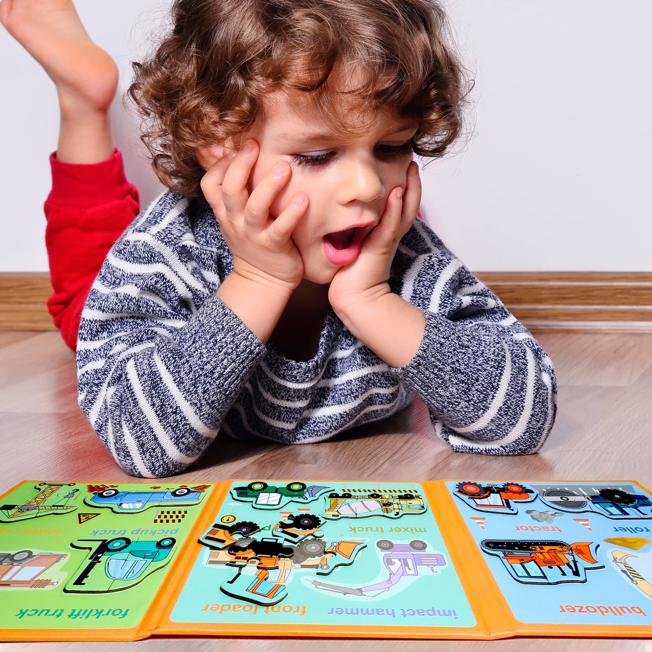QimuMku Insects puzzle, bright magnets attach easily during road trips.