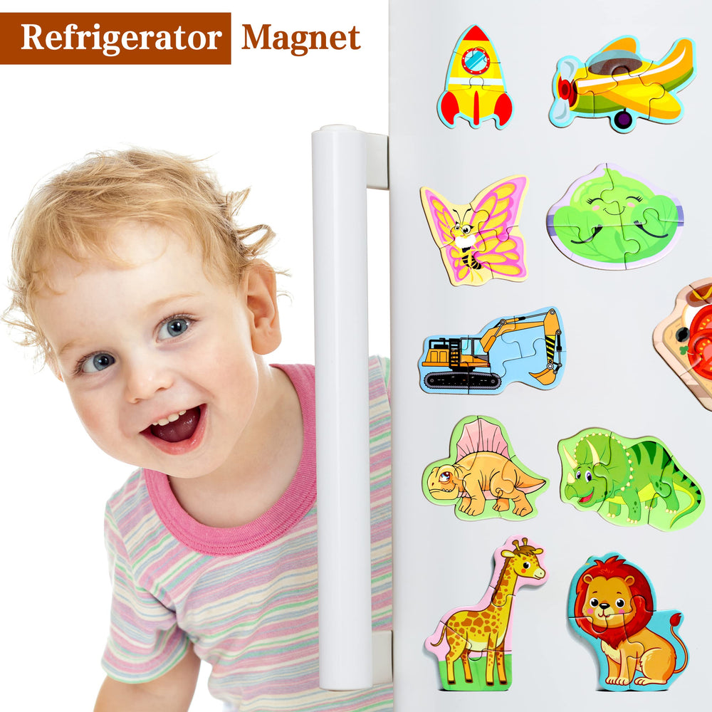 QimuMku magnetic puzzle cars theme supports fine motor skills while traveling.