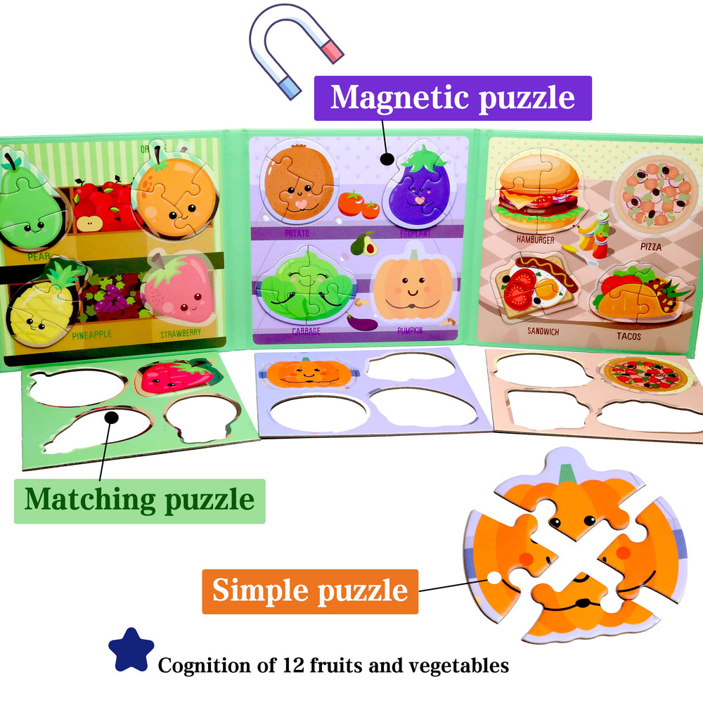 QimuMku magnetic puzzle insects theme boosts concentration during quiet time.
