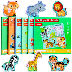 QimuMku magnetic puzzles animal board close-up for travel-friendly play
