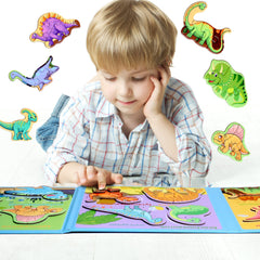 QimuMku magnetic puzzles fruits theme encourages color recognition during playtime.