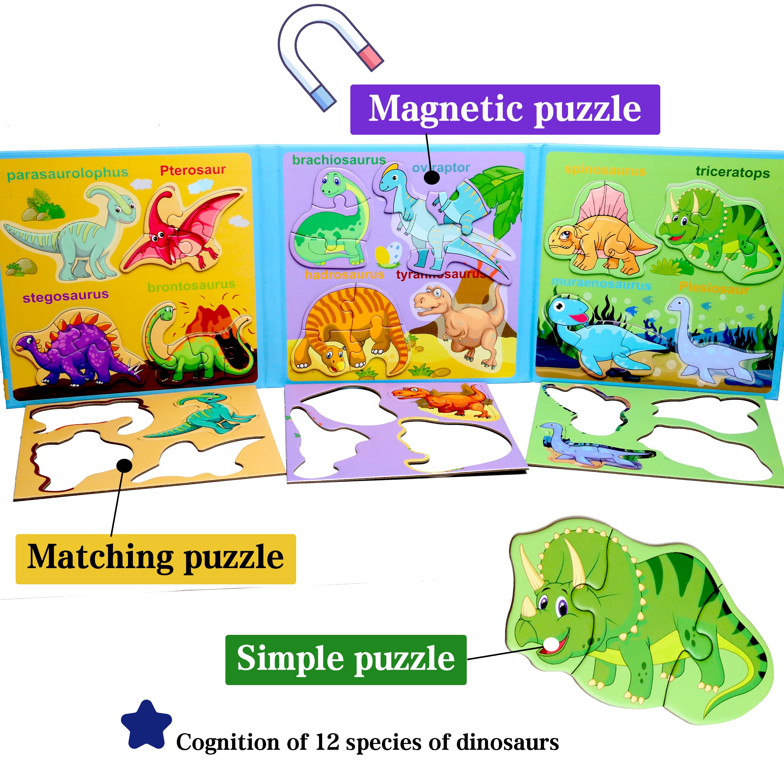 QimuMku magnetic puzzles insects theme improves fine motor skills on the go.
