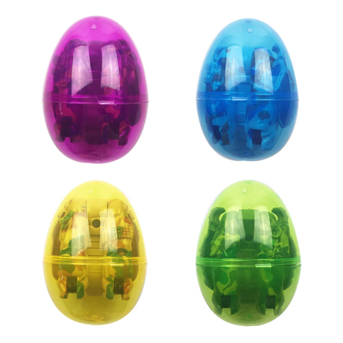 QINGQIU eggs showcase navy, army, air force, and commando designs on colorful shells.