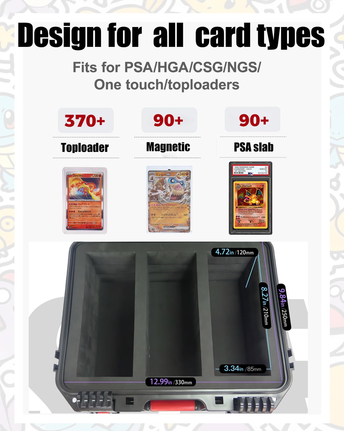 QINGUANG storage box side view highlights sturdy build and foam dividers for protection