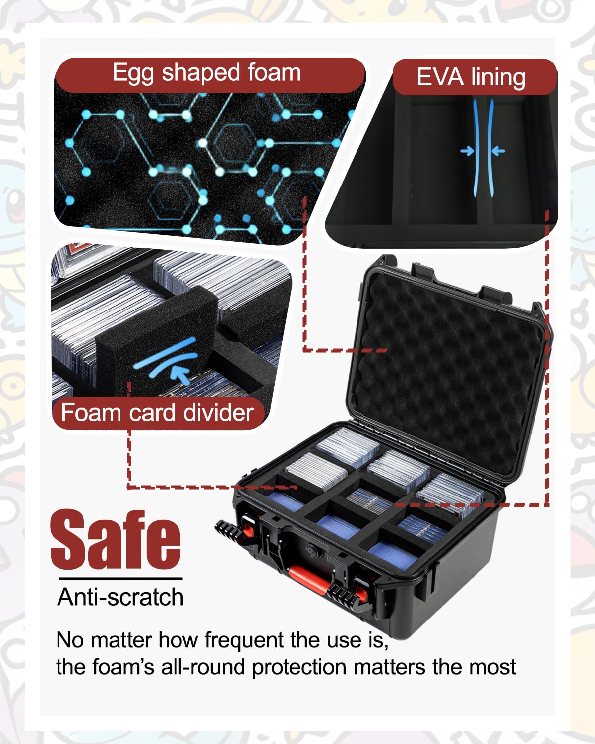 QINGUANG PSA slab case close-up lid demonstrates secure lockable protection