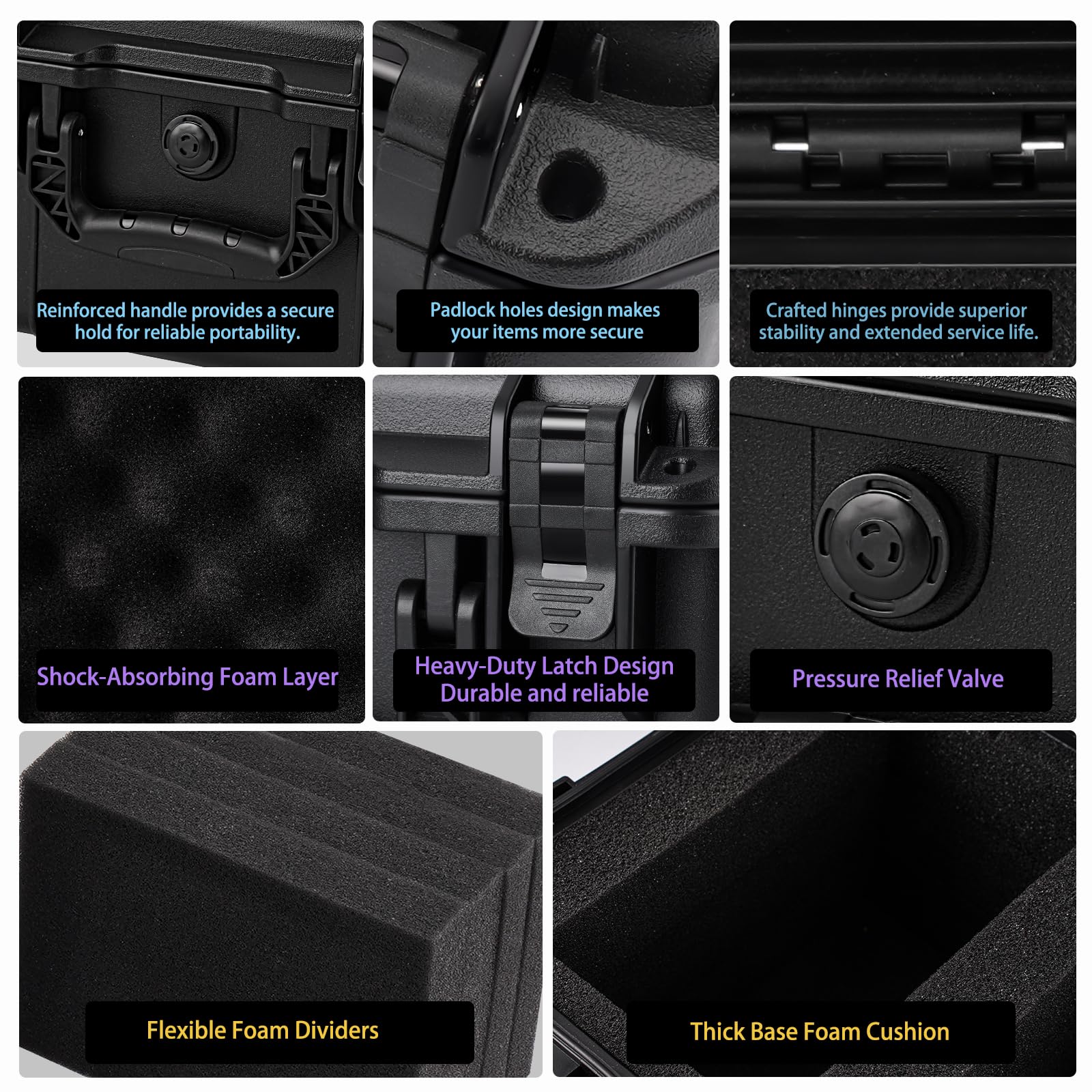 QINGUANG secure design with side locks supports optional padlocks for security.