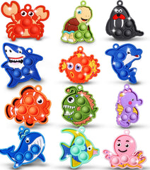 Qinline sea animal pop fidget toy close-up bubbles promote sensory play and focus