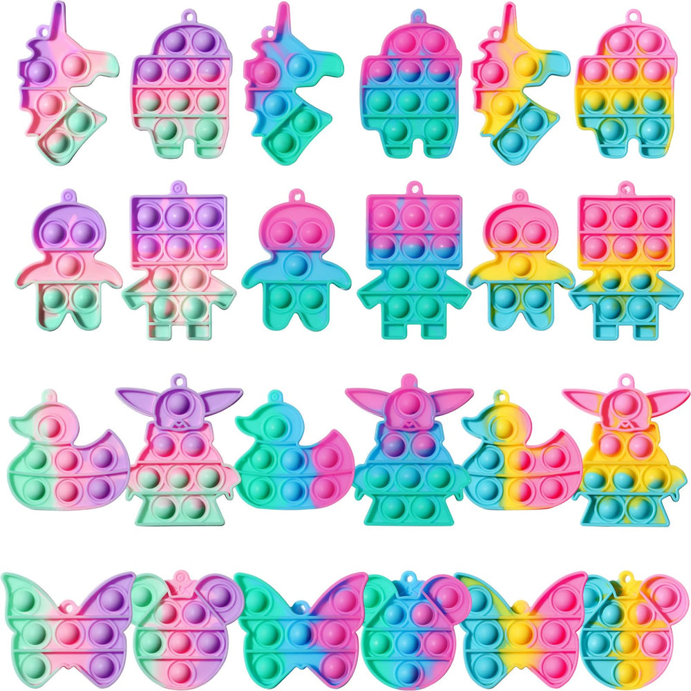 Qinline unicorn pop fidget close-up showing colorful bubbles for sensory fun