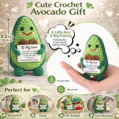 Qinthory avocado plush on desk or shelf display.