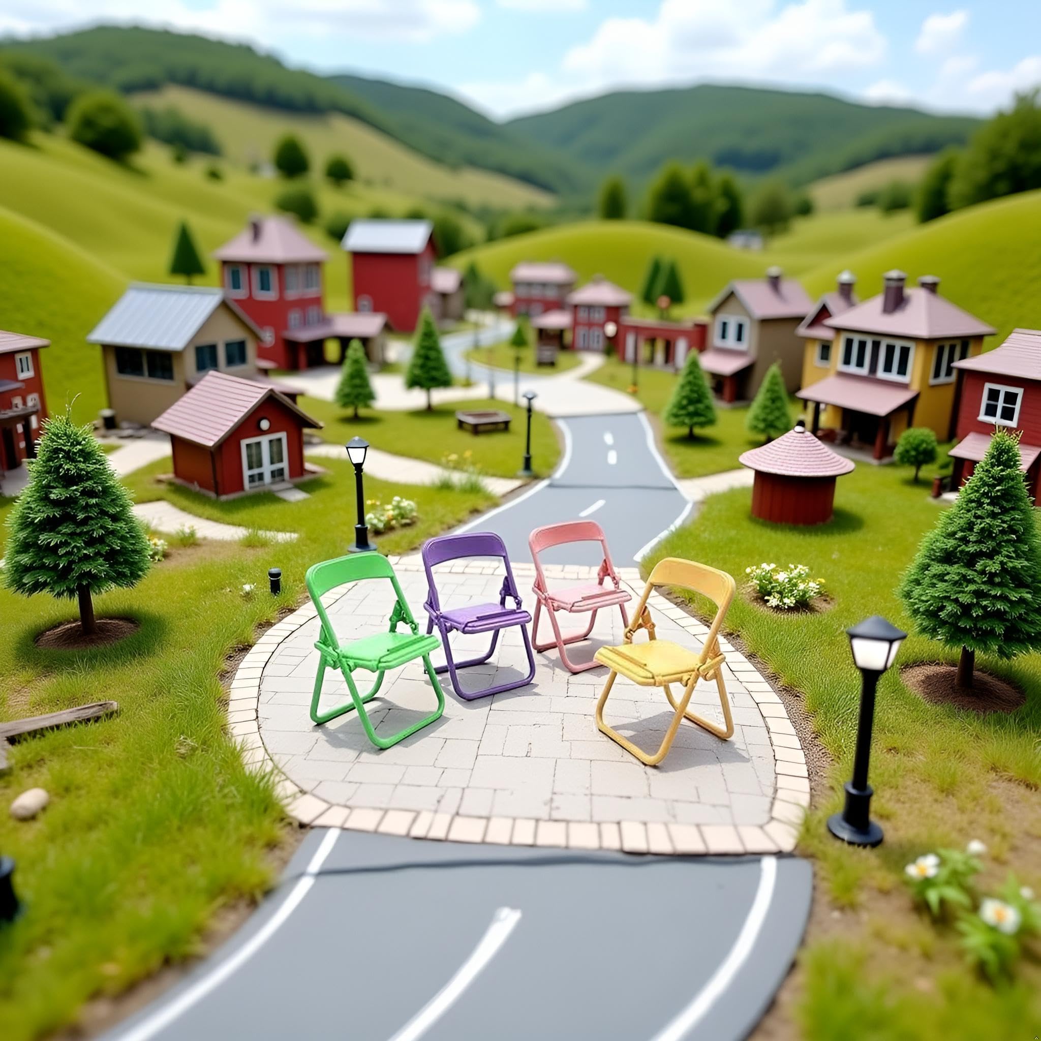 Qintreesify mini chairs offer quick swaps for seasonal dollhouse vignettes.