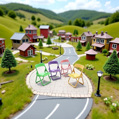 Qintreesify mini chairs offer quick swaps for seasonal dollhouse vignettes.