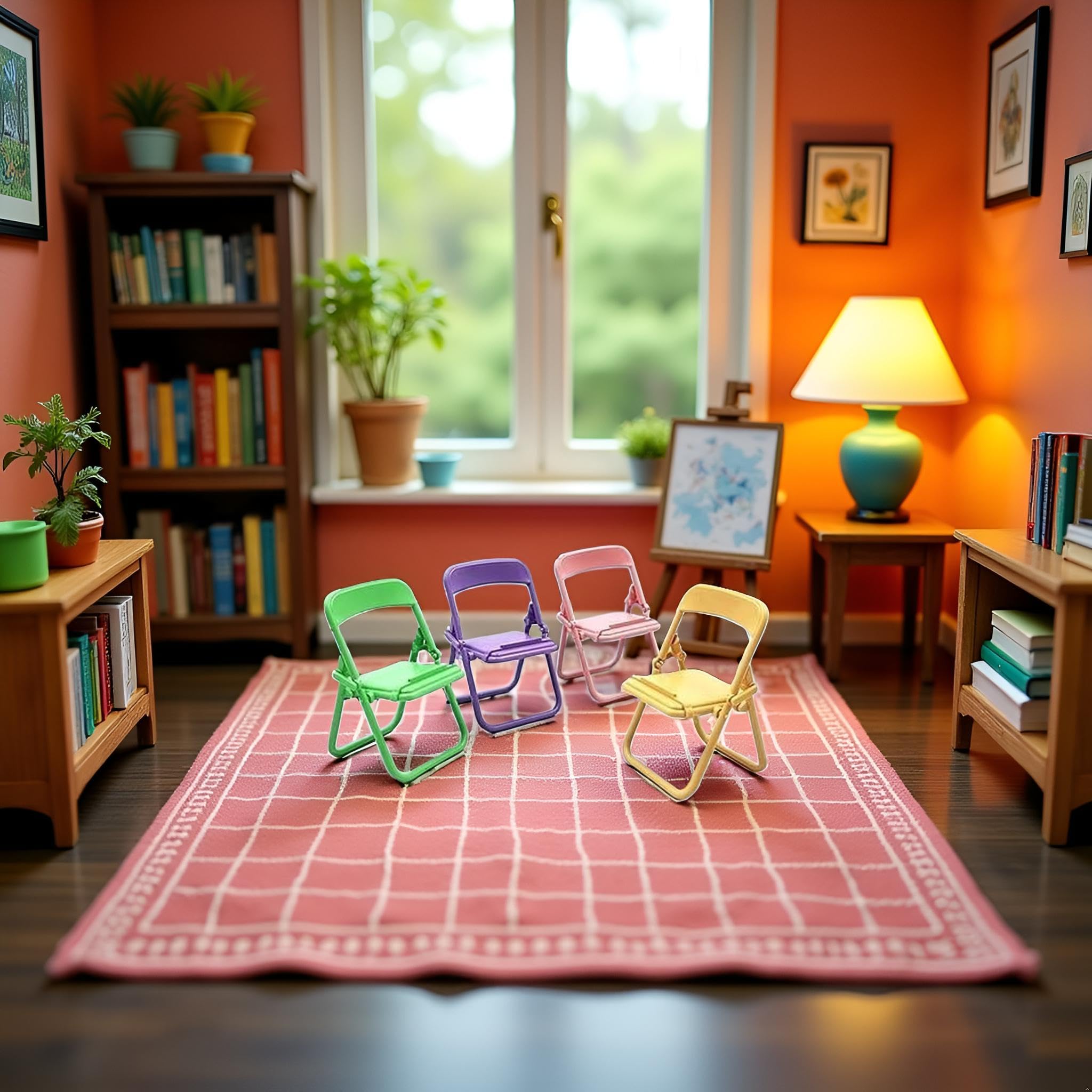 Qintreesify miniature furniture set brings color and proportion to tiny interiors.
