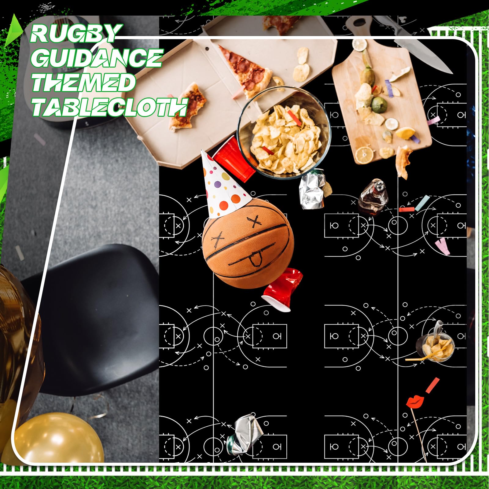 Qinyoung basketball tablecloth wall decor backdrop for photography.