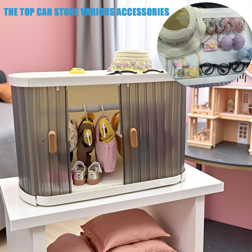 QIPECO wardrobe with rod demonstrates expanded hanging capacity for outfits.