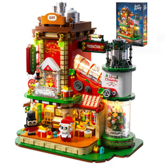 QiqoPoyee Christmas factory building set with 2775 pieces for immersive construction fun