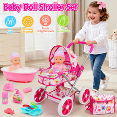 Qirptey 11-inch doll shown for nurturing role-play and cozy storytelling.