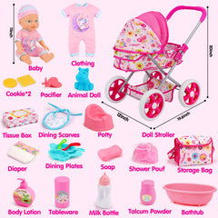 Qirptey doll bathtub setup for bath-time pretend care routines.