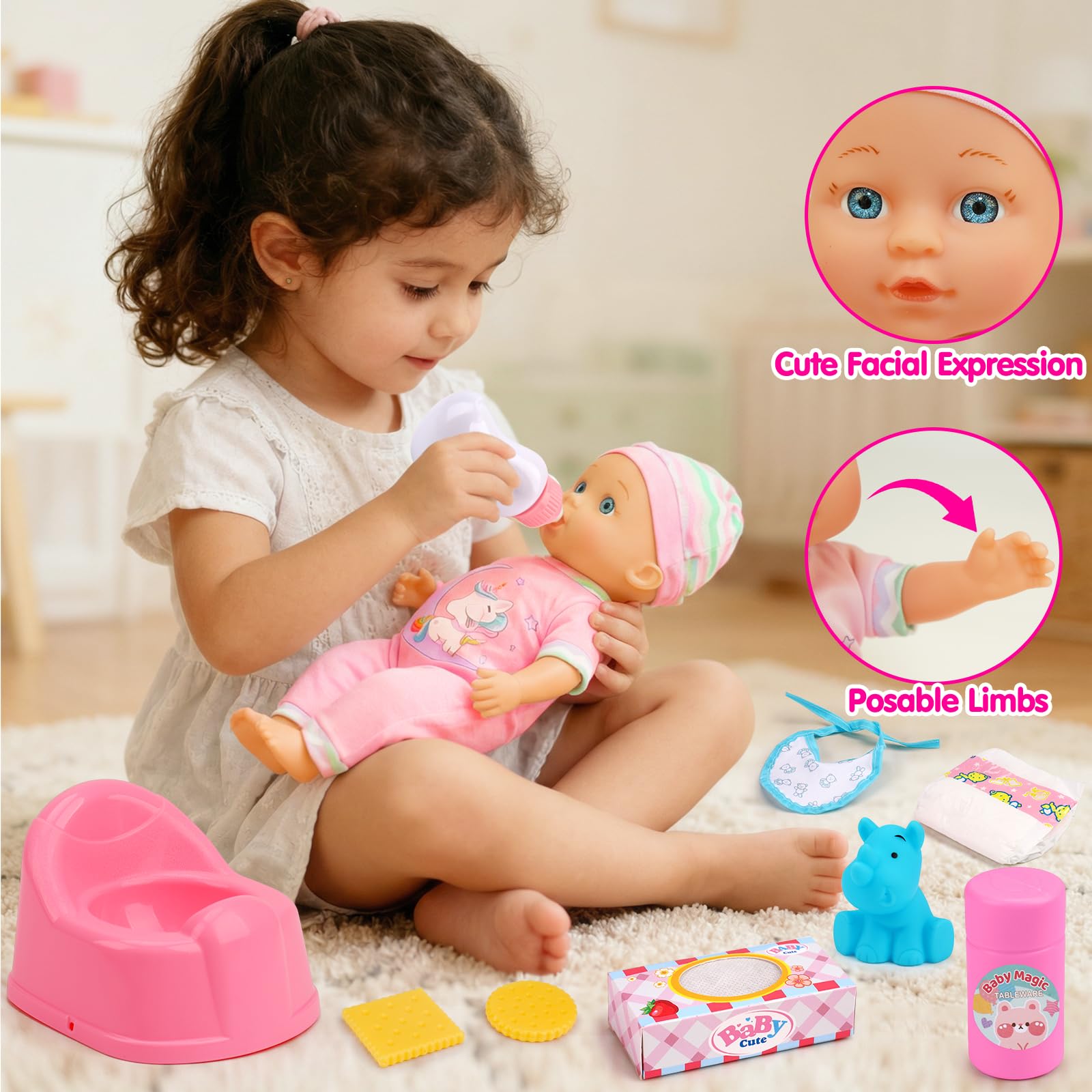 Qirptey EVA wheels ensure smooth rides on different surfaces during play.