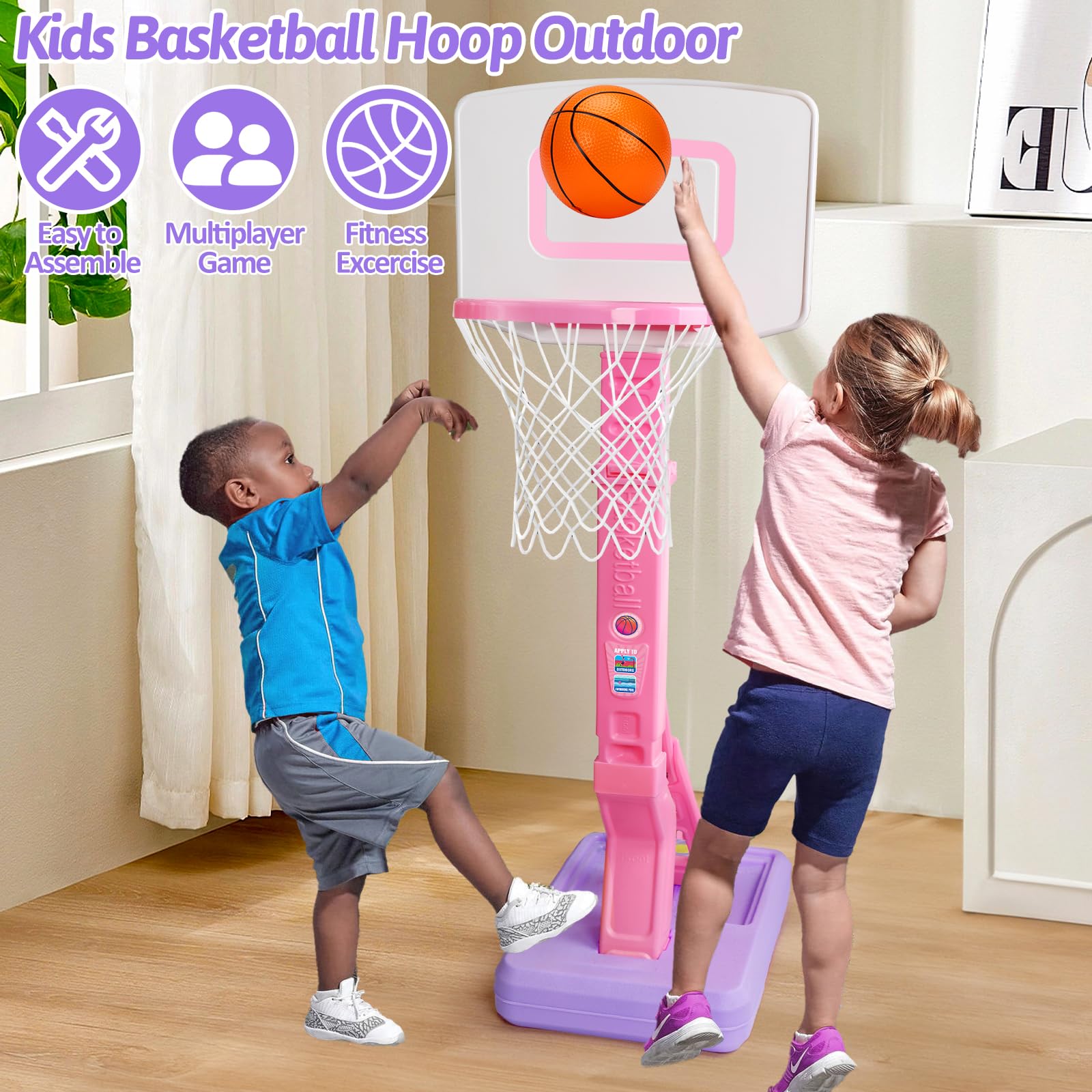 Qirptey inflatable balls included for gentle bouncing and safe play