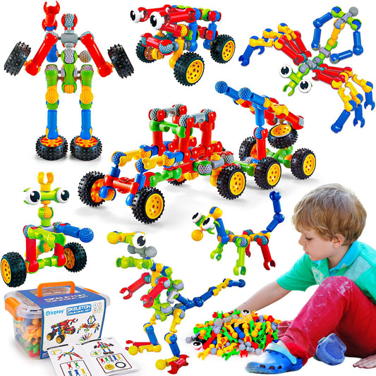 Qirptey kids STEM building toys with 125 pieces, ready for creative assembly.