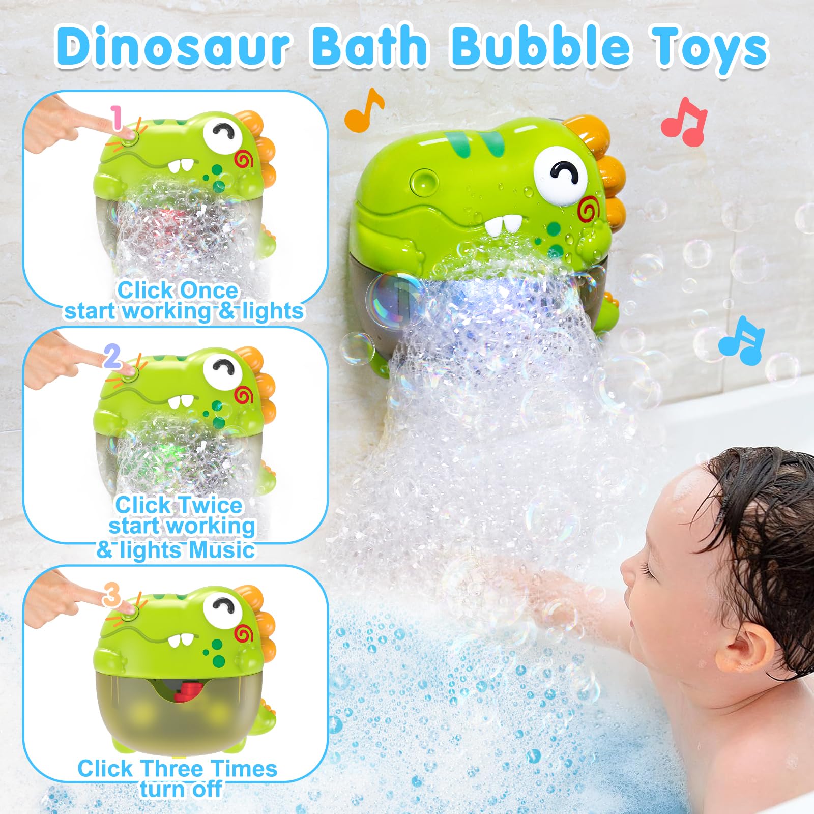 Qirptey light-up bath toy animals enhance visual play during tub time.