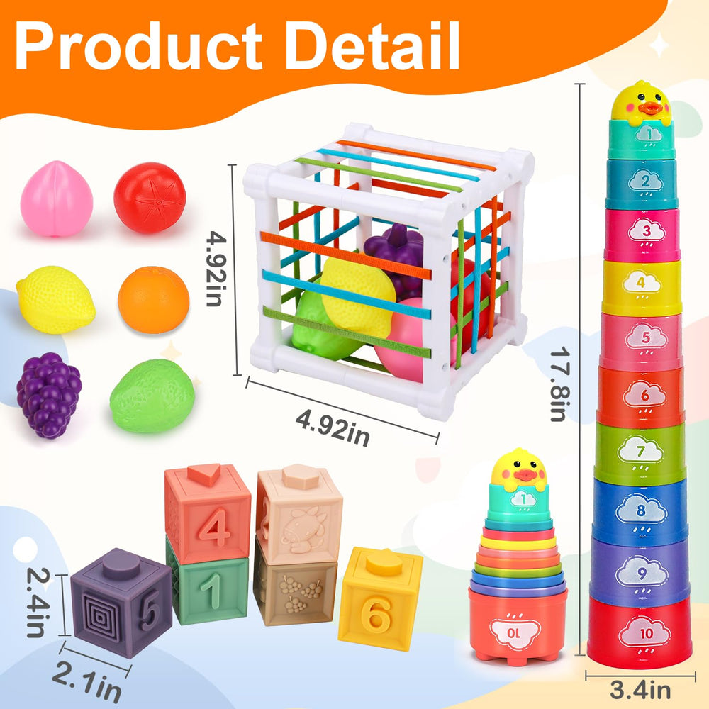 Qirptey infant teether doubles as a crib toy.