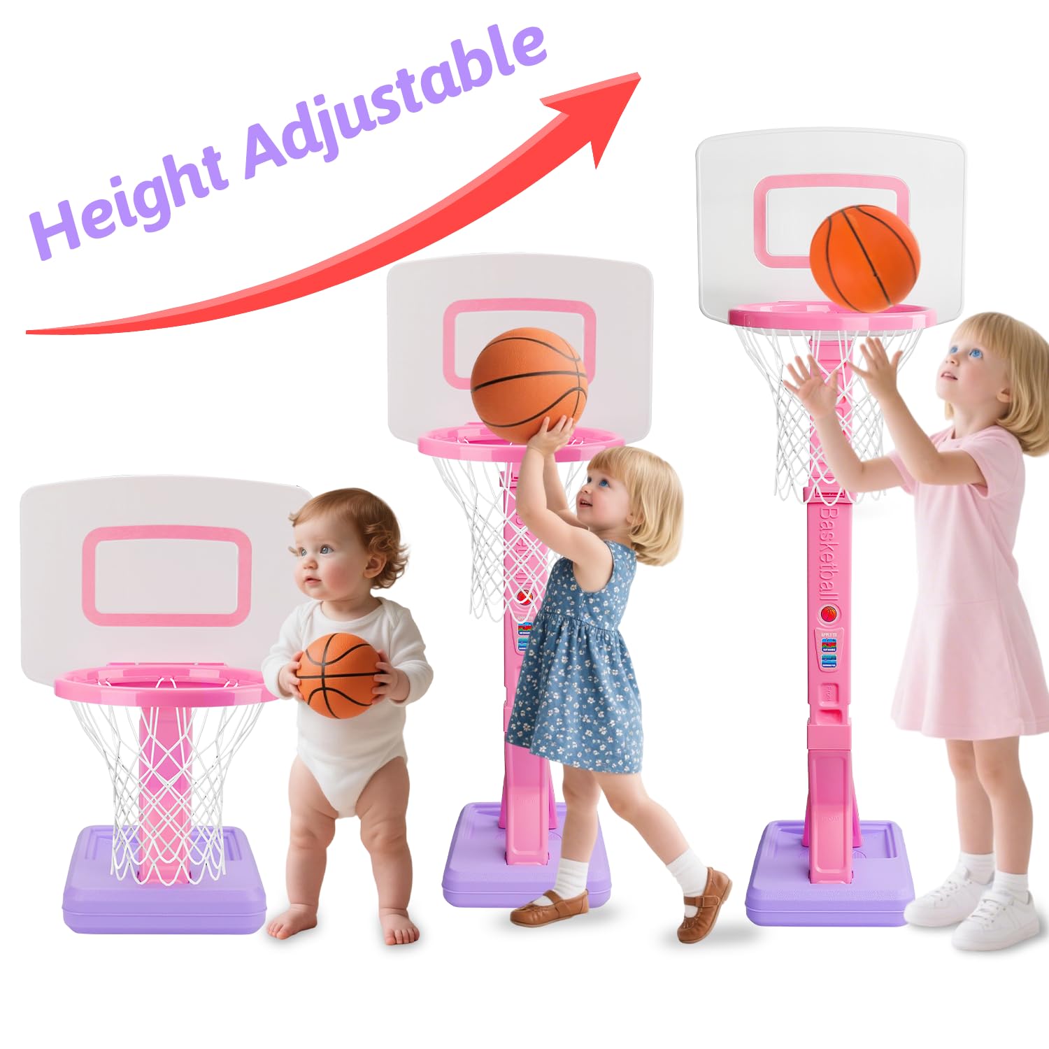 Qirptey pink hoop for indoor or outdoor play and skill building