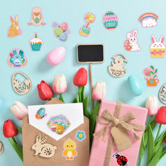 QIRUIMI Easter stickers envelope seals add festive flair to gifts