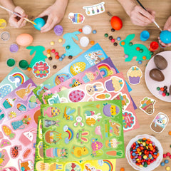 QIRUIMI Easter stickers on a laptop for playful, removable decor