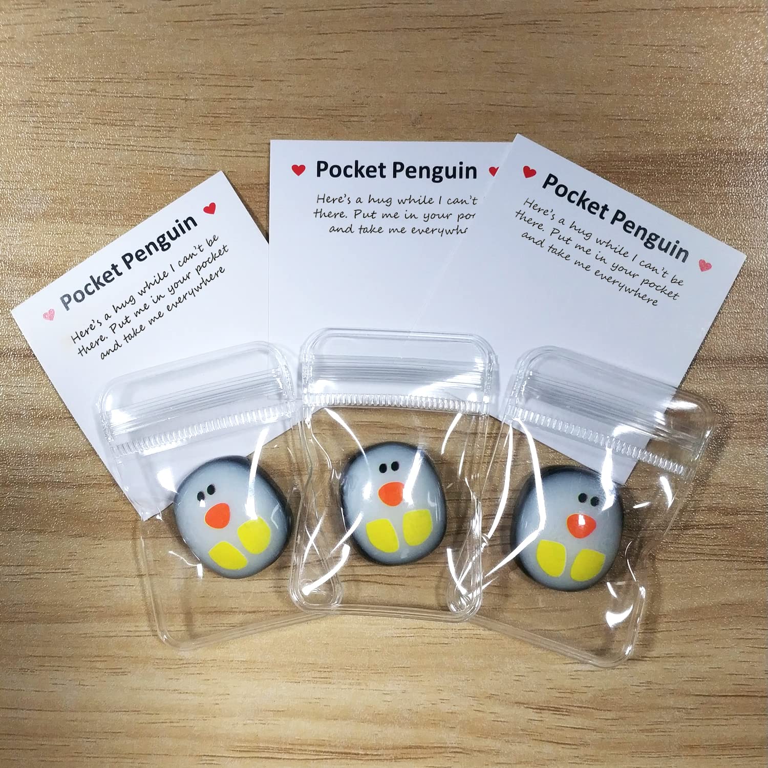 Qitiieli encouragement card with penguin, ideal to remind loved ones you care.