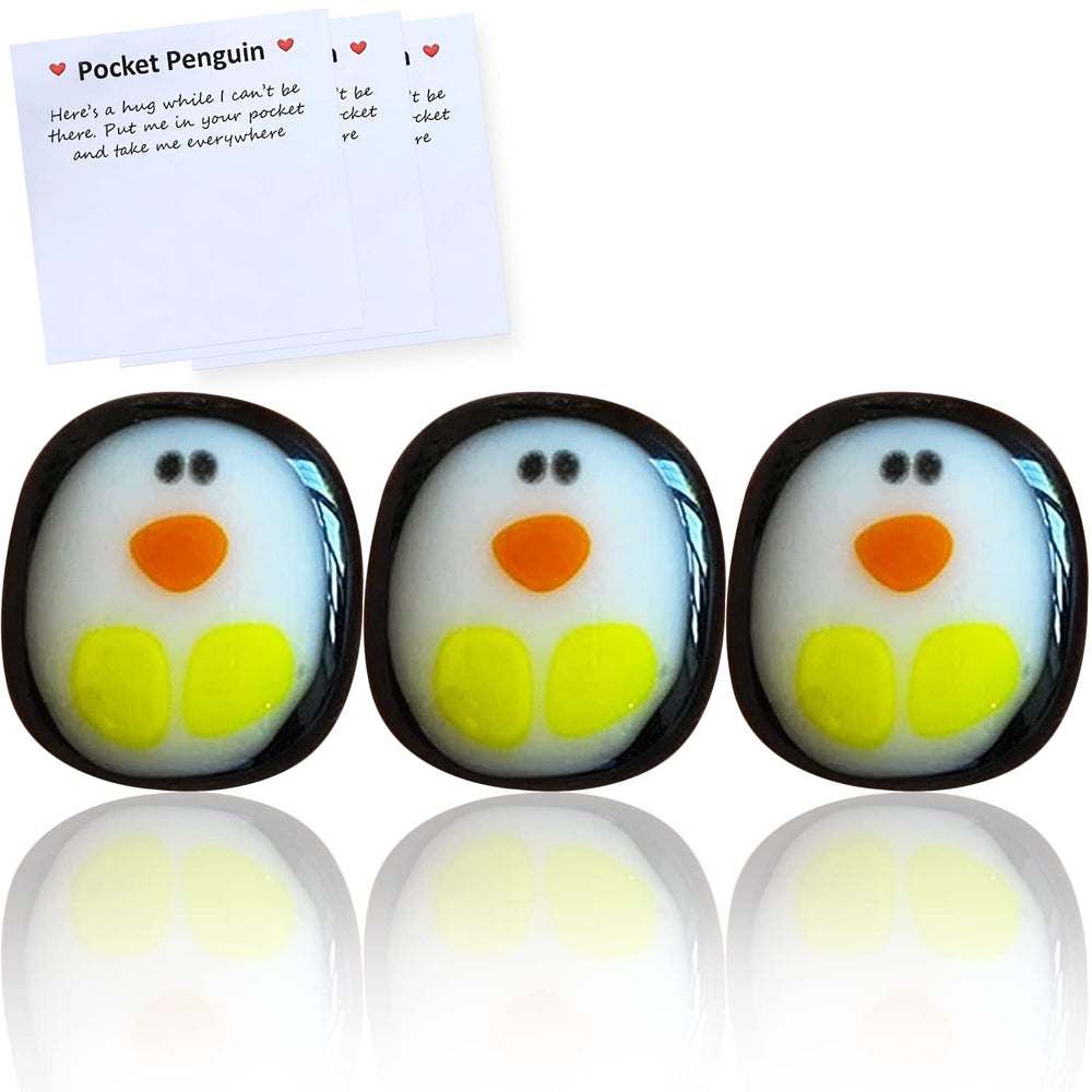 Qitiieli pocket penguin hug in resin, tiny and portable for on-the-go comfort.