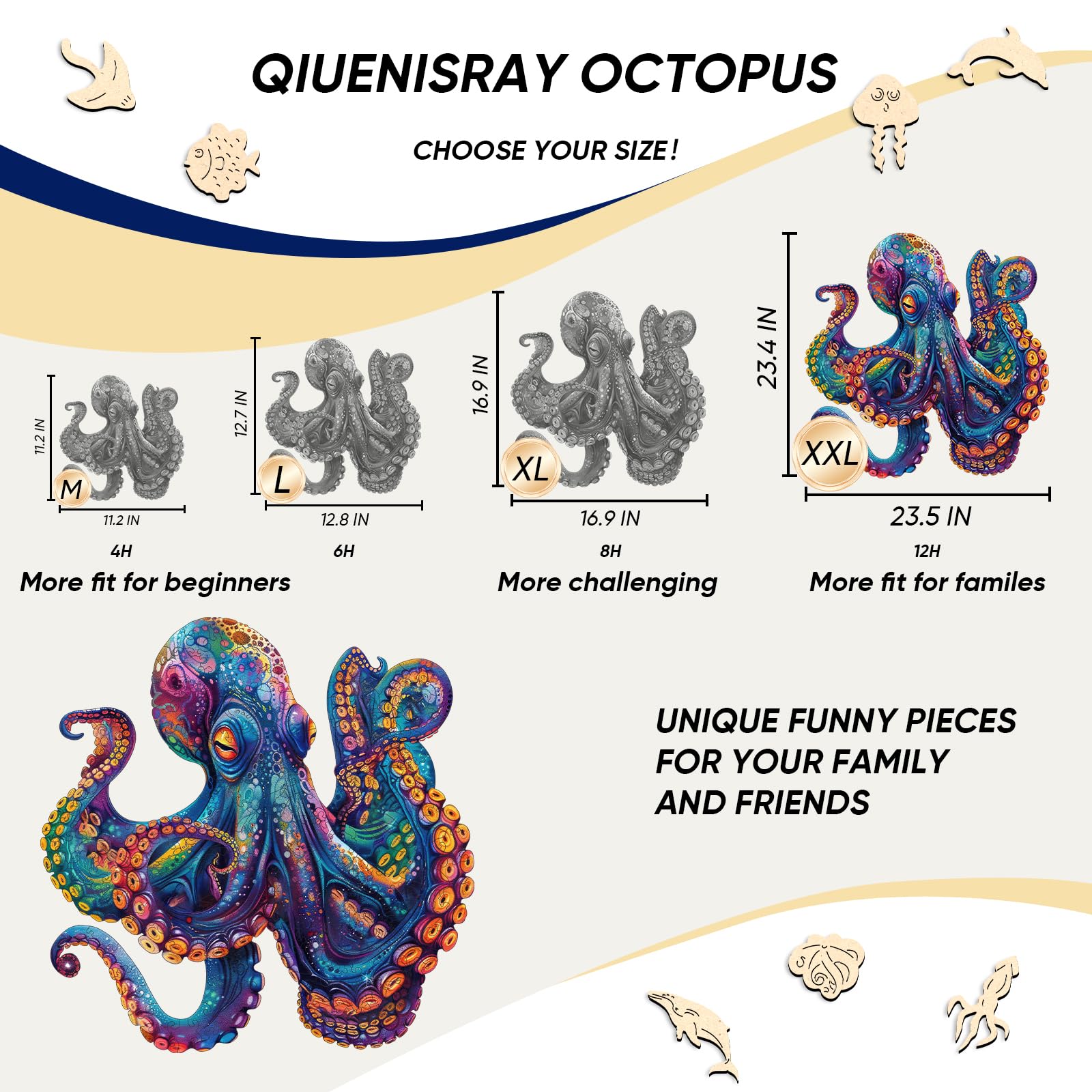 Qiuenisray family game night puzzle promotes cooperation and focus.