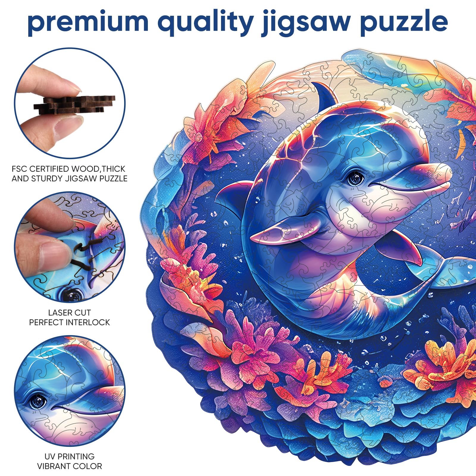 Qiuenisray gift-ready packaging for the Dolphin Puzzle