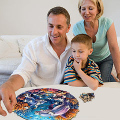 Qiuenisray wood puzzle wall art adds warmth and artistry to any room.