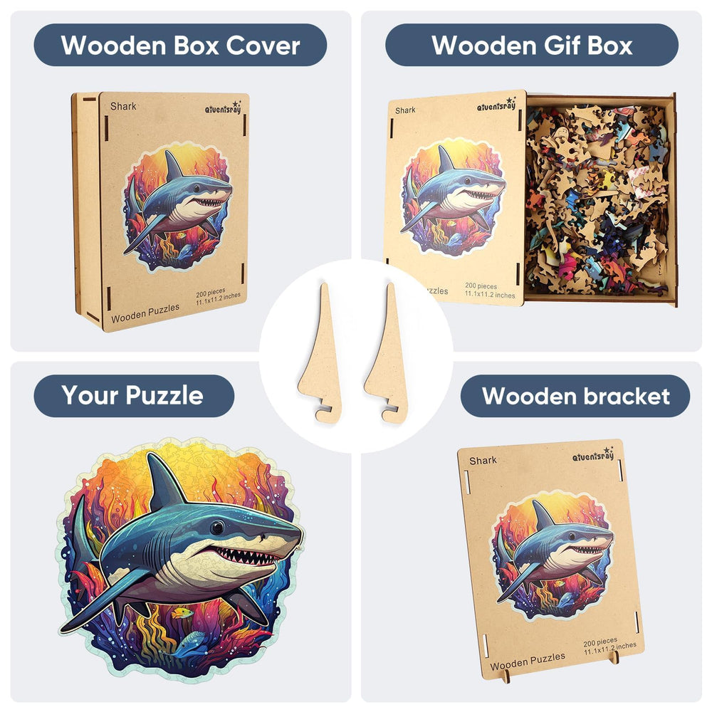 Qiuenisray wooden puzzle natural wood finish—warm texture and durable surface.