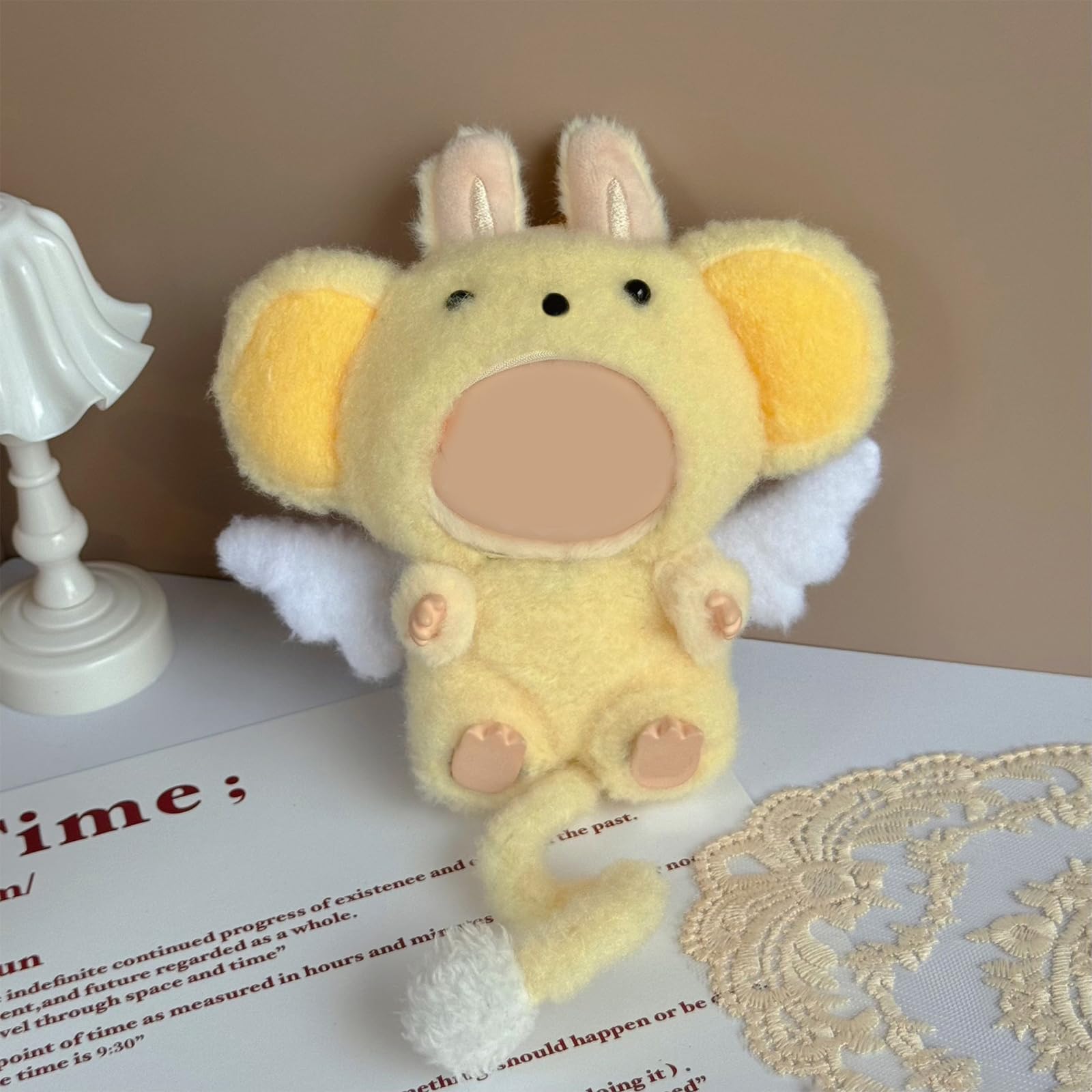 QIUTIMIY 17cm doll clothes yellow suit easy-to-change outfit for playtime.