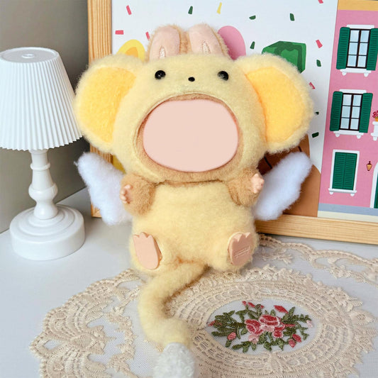 QIUTIMIY 17cm doll clothes yellow suit reinforced seams for durable fit.