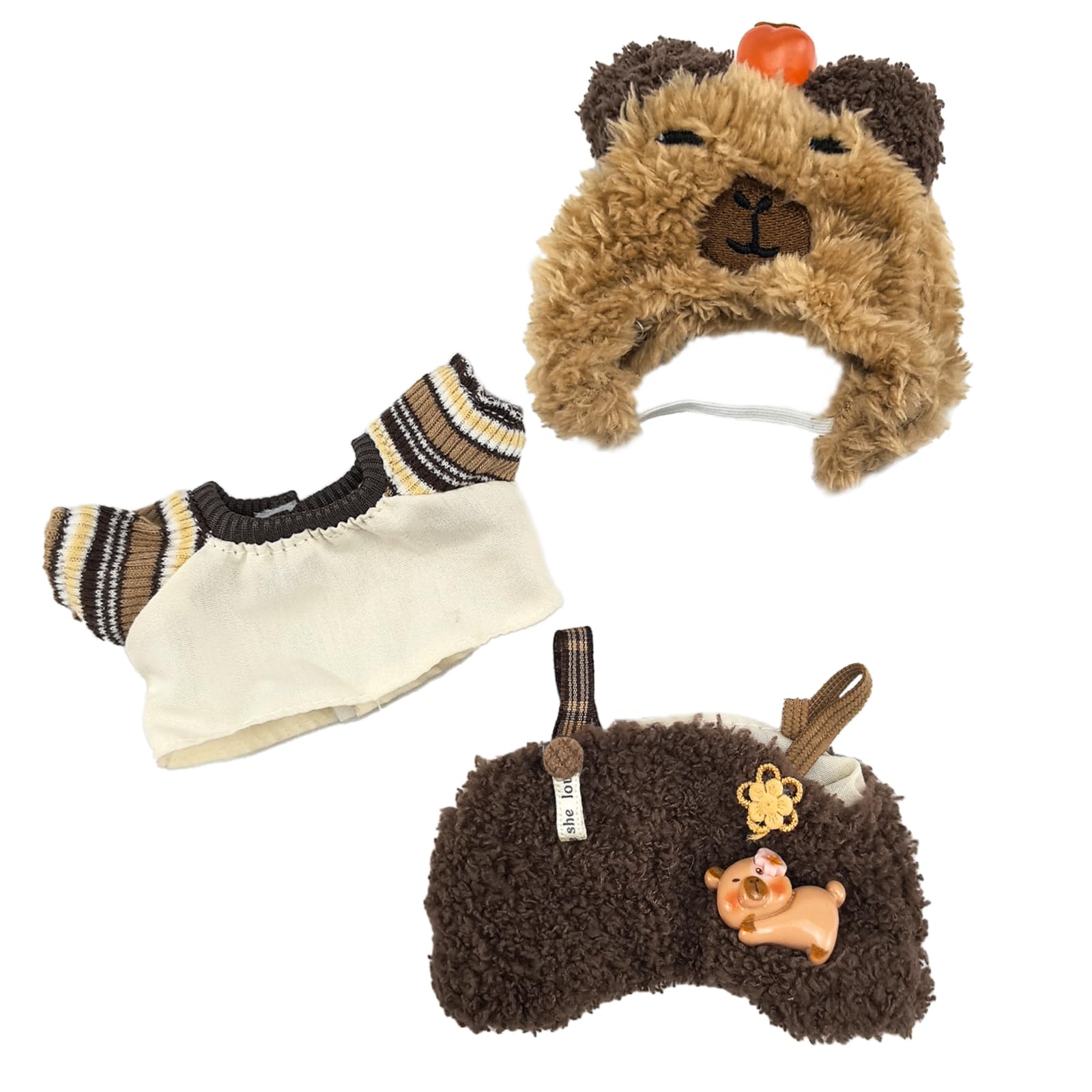 QIUTIMIY Capibara outfit on doll, enables creative styling and display opportunities.