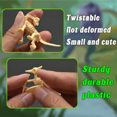 Qiuttnqn dinosaur fossil skeleton stegosaurus figurine for sandbox adventures.