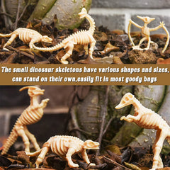 Qiuttnqn dinosaur fossil skeleton triceratops model for party favors and learning.