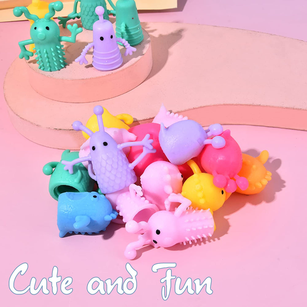 Qiuttnqn monster stretchy finger puppets variety of styles for different scenes and characters.
