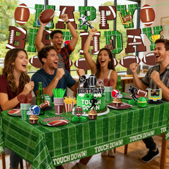 QIYANPAX football honeycomb centerpieces image provides elevated table decor accents