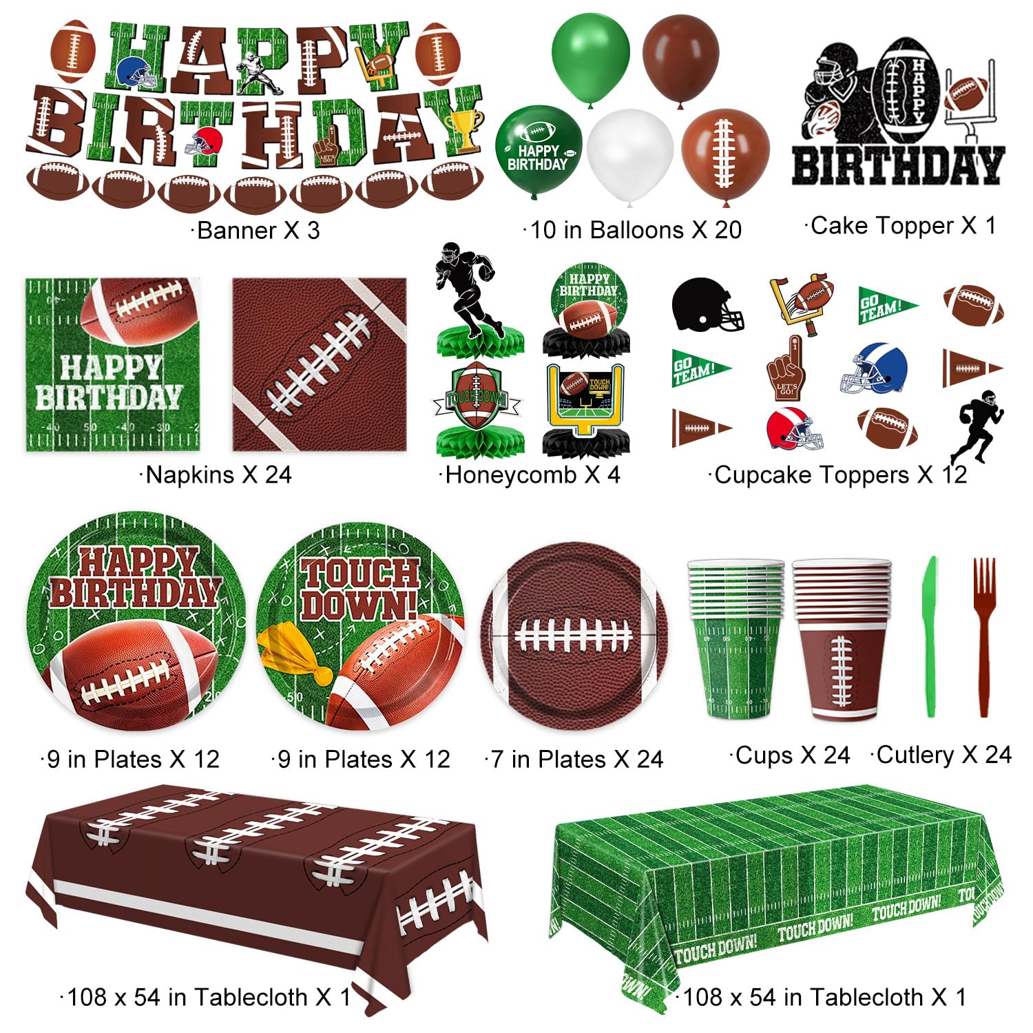 QIYANPAX football tablecloth 54x108 image highlighting durable, spill-resistant coverage