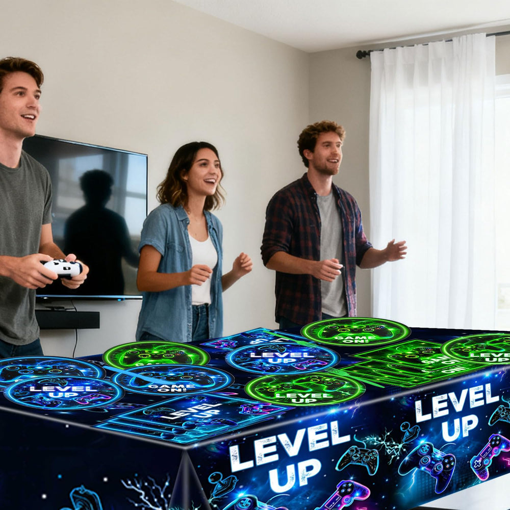 QIYANPAX video game napkins design A two-design set complements plates at the table