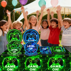 QIYANPAX video game tablecloth neon setting ties the table together for a bold look