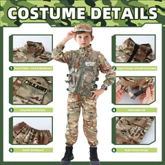 Qivbicy army costume hat and belt shows comfortable durable parts for long wear