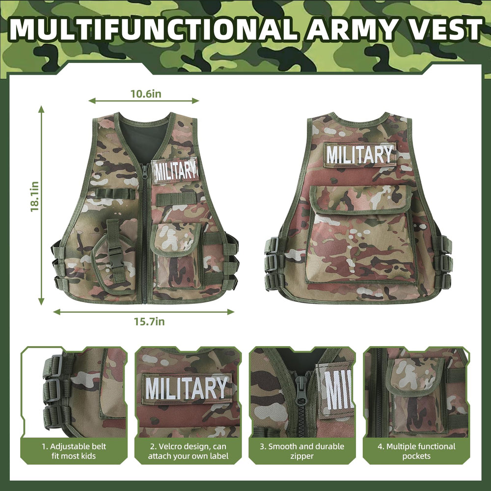 Qivbicy army costume headset and binoculars illustrate detailed gear for authentic role play